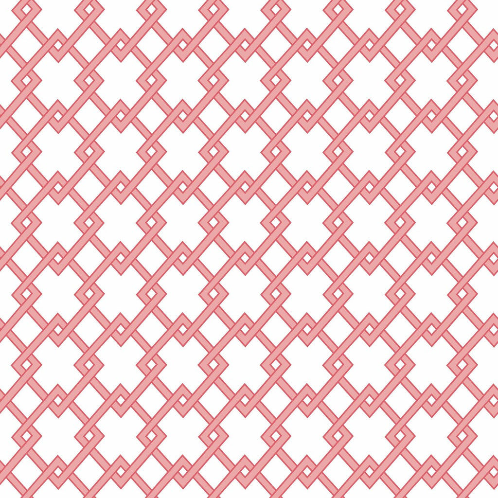 Samples and Purchasing available for Bound - Rosa White By Gaston Y Daniela | Gaston Libreria |Diamond Lattice/Scrollwork Wallcovering Print at Designer Wallcoverings and Fabrics