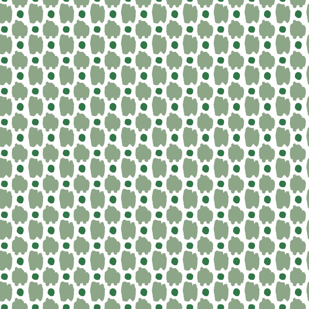 Samples and Purchasing available for Spots - Verde White By Gaston Y Daniela | Gaston Libreria |Modern Animal Skins Wallcovering Print at Designer Wallcoverings and Fabrics