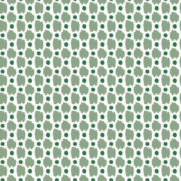 Samples and Purchasing available for Spots - Verde White By Gaston Y Daniela | Gaston Libreria |Modern Animal Skins Wallcovering Print at Designer Wallcoverings and Fabrics