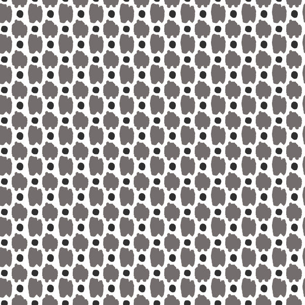 Samples and Purchasing available for Spots - Gris Grey By Gaston Y Daniela | Gaston Libreria |Modern Animal Skins Wallcovering Print at Designer Wallcoverings and Fabrics