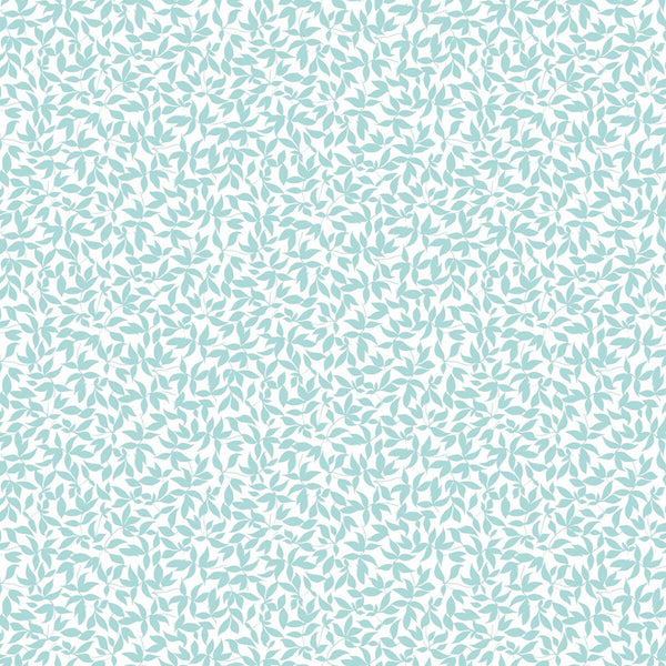 Hiedra - Aqua Light Blue By Gaston Y Daniela | Gaston Libreria |Botanical & Floral Small Scale Wallcovering Print