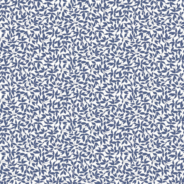 Hiedra - Navy White By Gaston Y Daniela | Gaston Libreria |Botanical & Floral Small Scale Wallcovering Print