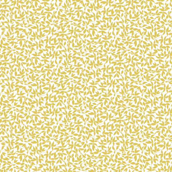 Samples and Purchasing available for Hiedra - Mostaza Gold By Gaston Y Daniela | Gaston Libreria |Botanical & Floral Small Scale Wallcovering Print at Designer Wallcoverings and Fabrics