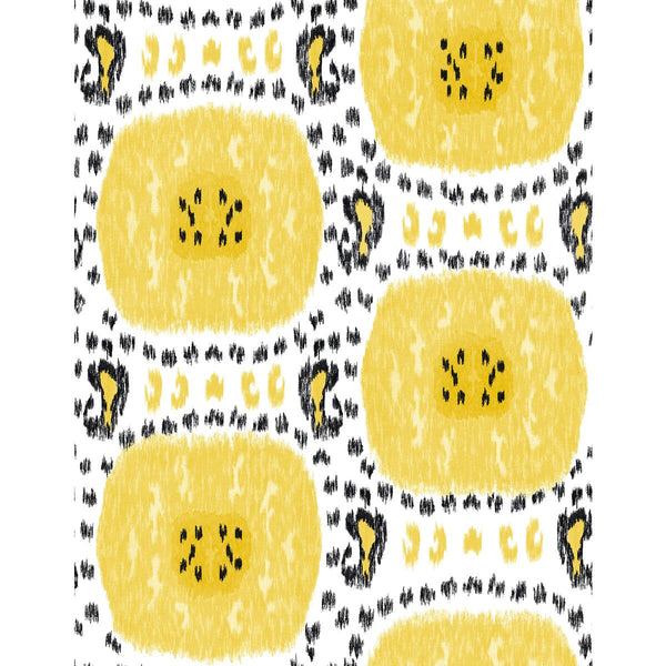 Gran Sol - Amarill0 Yellow By Gaston Y Daniela | Gaston Libreria |Modern Ikat/Southwest/Kilims Wallcovering Print