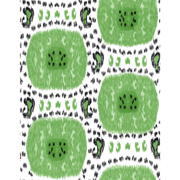 Gran Sol - Verde Green By Gaston Y Daniela | Gaston Libreria |Modern Ikat/Southwest/Kilims Wallcovering Print