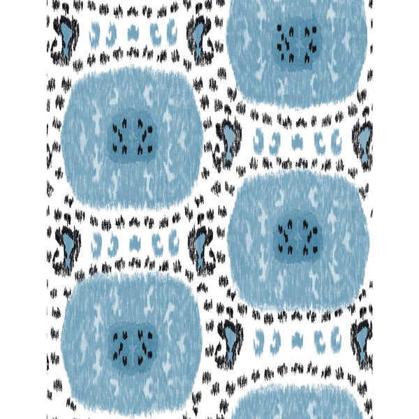 Gran Sol - Azul Blue By Gaston Y Daniela | Gaston Libreria |Modern Ikat/Southwest/Kilims Wallcovering Print