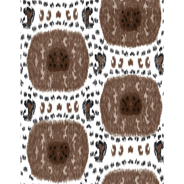 Gran Sol - Choco/Gris Chocolate By Gaston Y Daniela | Gaston Libreria |Modern Ikat/Southwest/Kilims Wallcovering Print