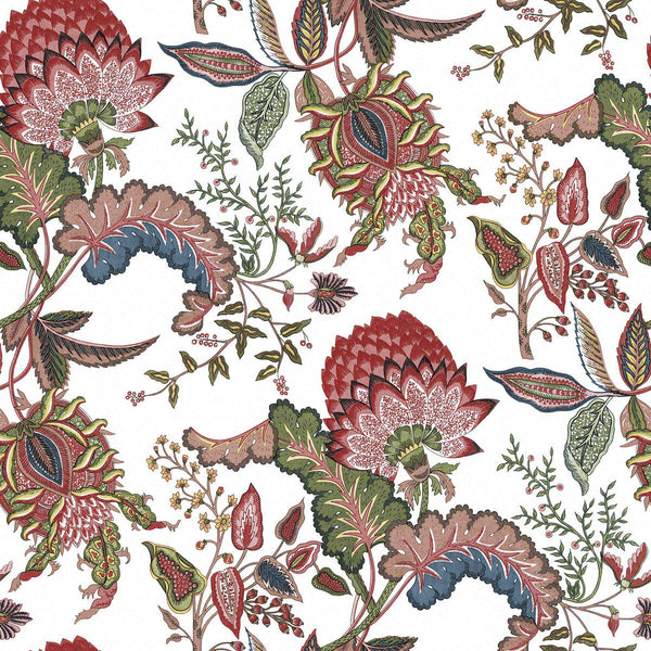Paraiso - Multi Coral By Gaston Y Daniela | Gaston Origen Dos |Botanical & Floral  Wallcovering Print