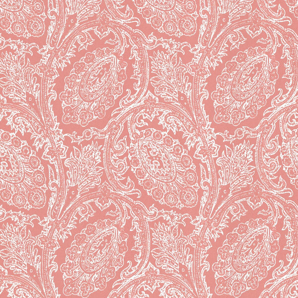 Cadaques - Teja Pink By Gaston Y Daniela | Gaston Serendipia | Paisley Wallcovering Print