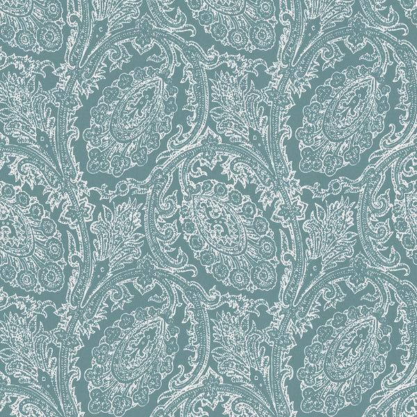 Cadaques - Celadon Sage By Gaston Y Daniela | Gaston Serendipia | Paisley Wallcovering Print