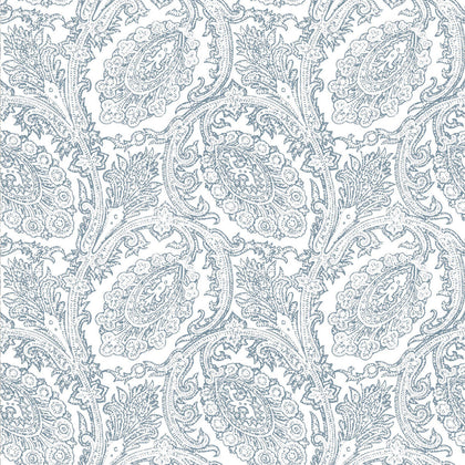 Cadaques - Gris Grey By Gaston Y Daniela | Gaston Serendipia | Paisley Wallcovering Print
