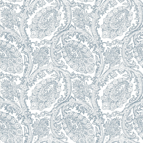 Cadaques - Gris Grey By Gaston Y Daniela | Gaston Serendipia | Paisley Wallcovering Print