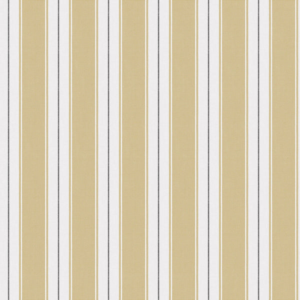Bayona - Ocre Yellow By Gaston Y Daniela | Gaston Serendipia | Stripes Wallcovering Print
