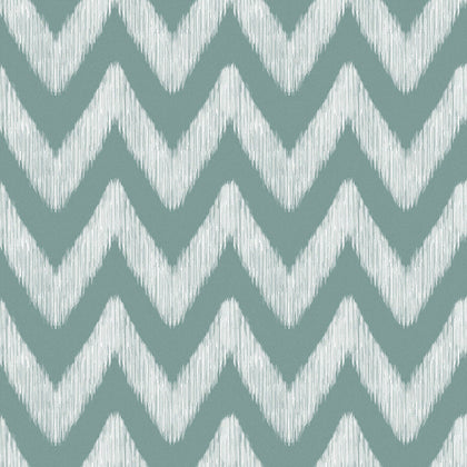 Medina - Celadon Turquoise By Gaston Y Daniela | Gaston Serendipia | Herringbone/Tweed Wallcovering Print
