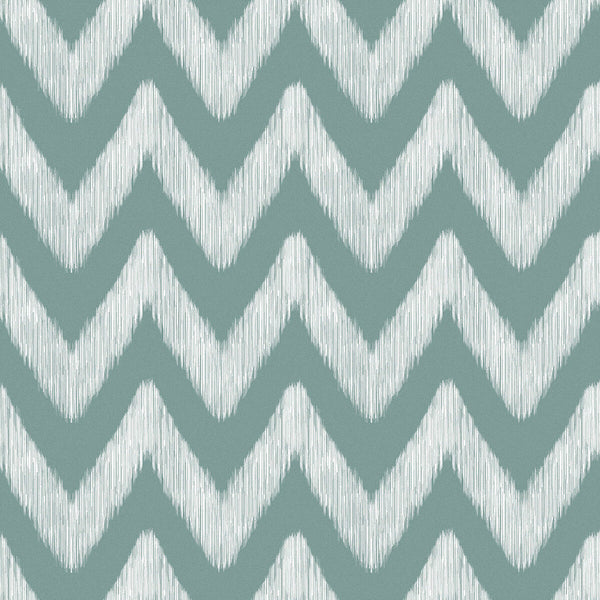 Medina - Celadon Turquoise By Gaston Y Daniela | Gaston Serendipia | Herringbone/Tweed Wallcovering Print