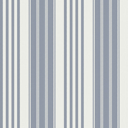 Vega - Azul Blue By Gaston Y Daniela | Gaston Serendipia | Stripes Wallcovering Print