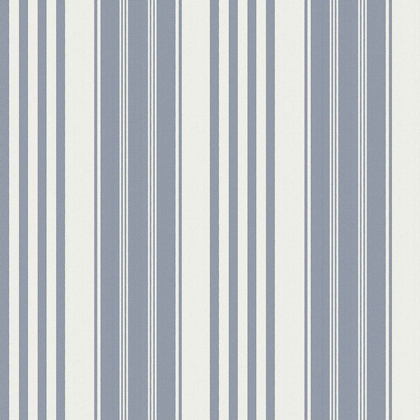 Vega - Azul Blue By Gaston Y Daniela | Gaston Serendipia | Stripes Wallcovering Print