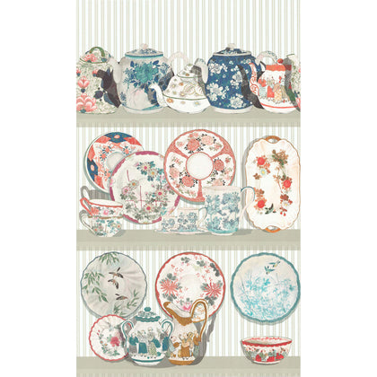 Tea Time - Multi Grey By Gaston Y Daniela | Gaston Serendipia | Novelty Wallcovering Print