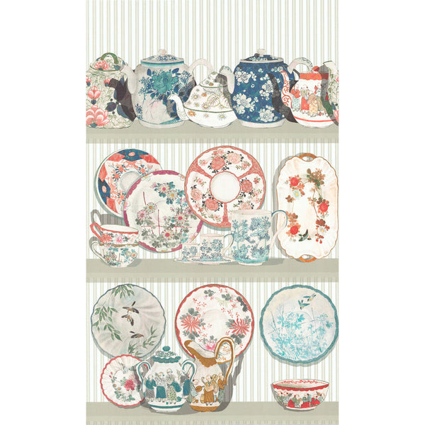 Tea Time - Multi Grey By Gaston Y Daniela | Gaston Serendipia | Novelty Wallcovering Print