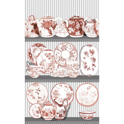 Tea Time - Teja Grey By Gaston Y Daniela | Gaston Serendipia | Novelty Wallcovering Print