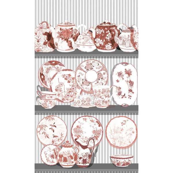 Tea Time - Teja Grey By Gaston Y Daniela | Gaston Serendipia | Novelty Wallcovering Print