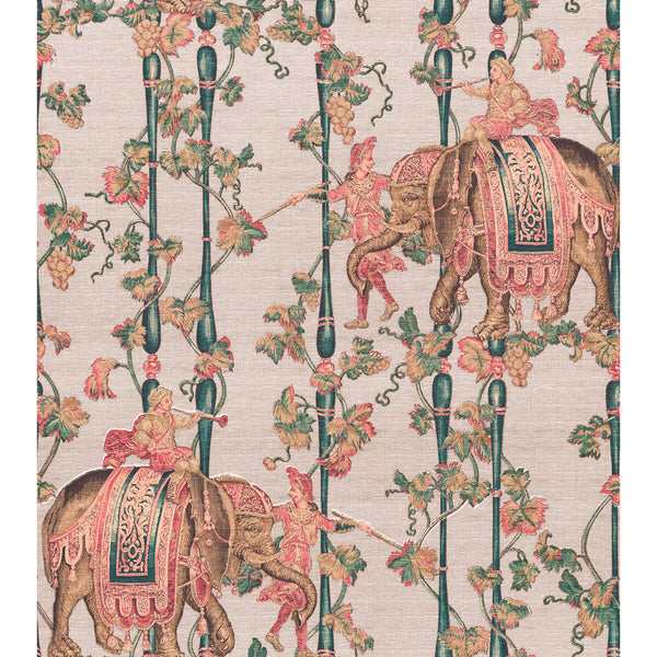 Elefantes - Beige By Gaston Y Daniela | Gaston Serendipia |Botanical & Floral Animal/Insects Wallcovering Print