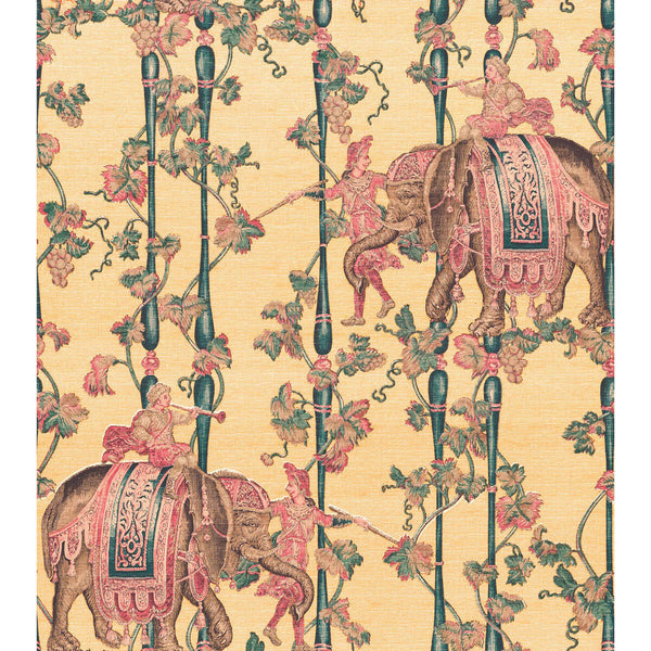 Elefantes - Amarillo Light Yellow By Gaston Y Daniela | Gaston Serendipia |Botanical & Floral Animal/Insects Wallcovering Print