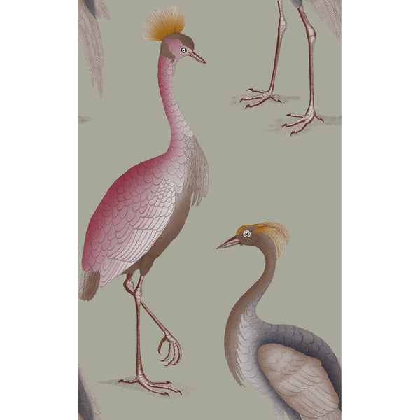 Garzas - Gris Charcoal By Gaston Y Daniela | Gaston Serendipia | Animal/Insects Wallcovering Print
