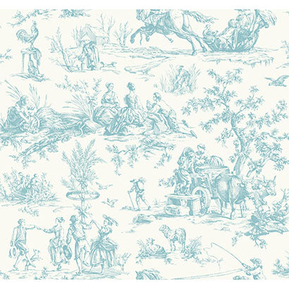 Seasons Toile Wallpaper | Jeffrey Stevens