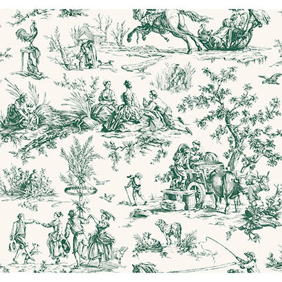 Seasons Toile Wallpaper | Jeffrey Stevens