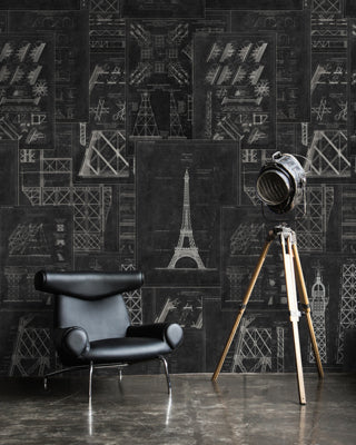 Grand Eiffel - Anthracite Wallcovering | Mind the Gap