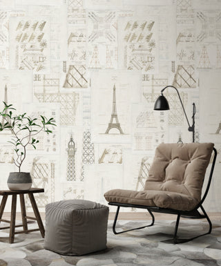 Grand Eiffel - Taupe, Beige, Brown Wallcovering | Mind the Gap