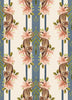 Leopard Stripe Blue Wallcovering by Graduate Collection