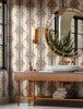 Leopard Stripe Blue room setting