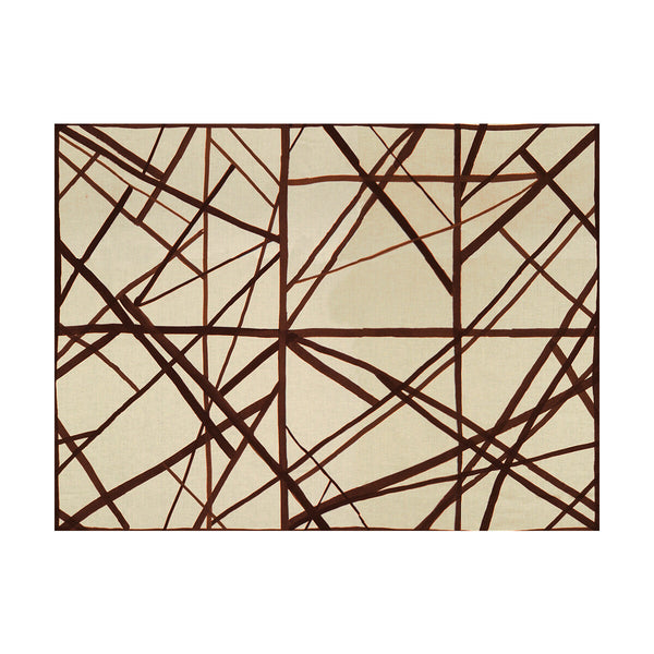 Channels - Plum/Oatmeal Beige By Lee Jofa Modern | Kelly Wearstler Ii |Modern  Multipurpose Print