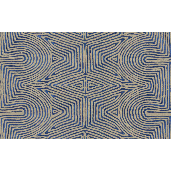 Julia Emb - Flax/Blue Blue By Lee Jofa Modern | Prism |Modern  Multipurpose Embroidery