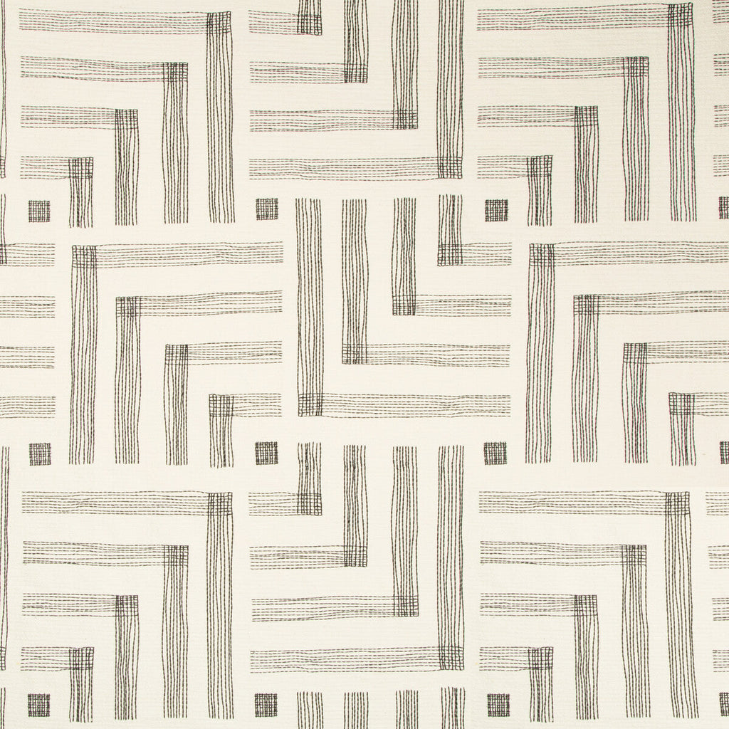 Samples and Purchasing available for Pastiche - Chalk/Jet Multi By Lee Jofa Modern | Kelly Wearstler Iv |Modern  Multipurpose Embroidery at Designer Wallcoverings and Fabrics