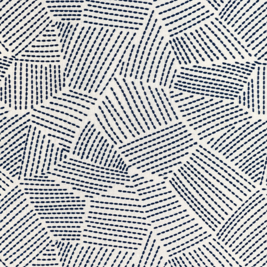 Chord Embroidery - Sea Dark Blue By Lee Jofa Modern | Rhapsody |Modern  Drapery Embroidery