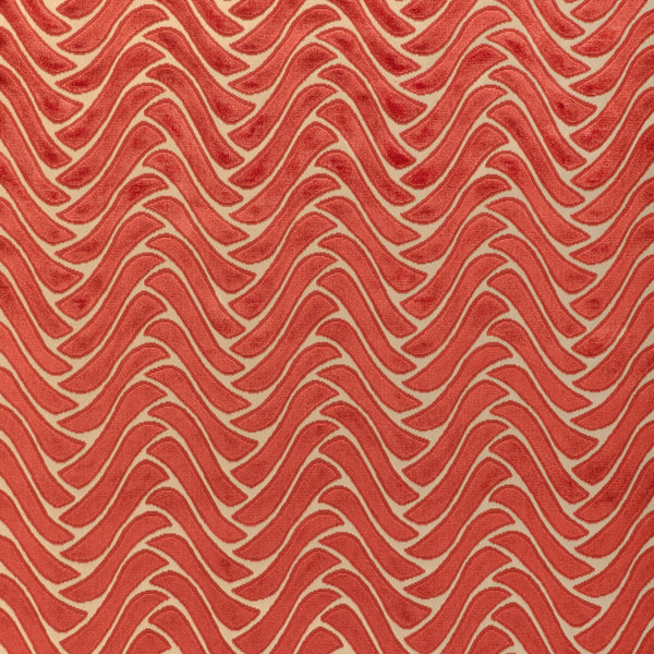 Crosby Velvet - Spice Red By Lee Jofa Modern | Soho |Abstract Geometric Upholstery Velvet