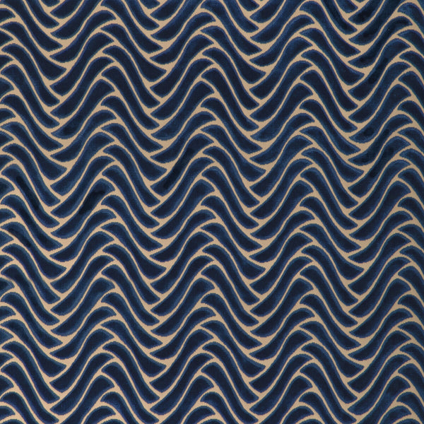 Crosby Velvet - Royal Blue By Lee Jofa Modern | Soho |Abstract Geometric Upholstery Velvet