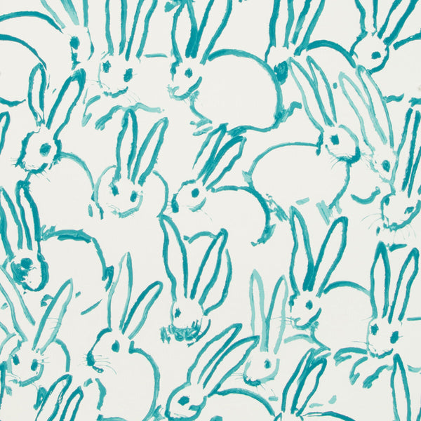 Hutch - Turquoise Turquoise By Lee Jofa Modern | Hunt Slonem Ii | Animal/Insects Wallcovering Print