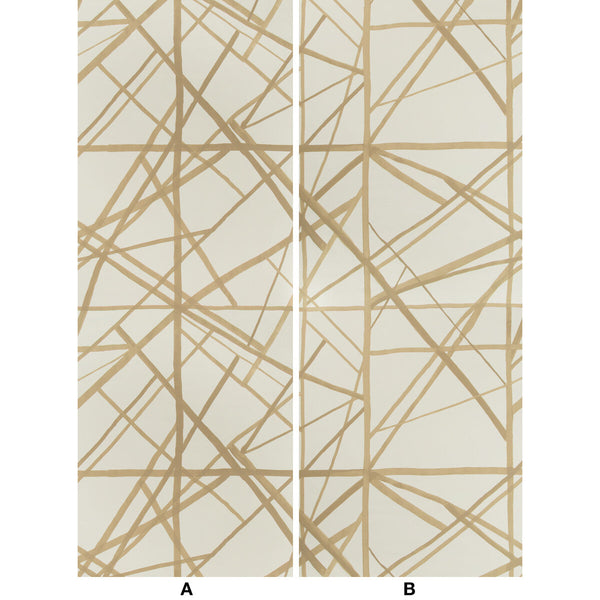 Channels Paper - Latte/Suede Taupe By Lee Jofa Modern | Kelly Wearstler Wallcoverings Iii | Modern Wallcovering Murals / Panels