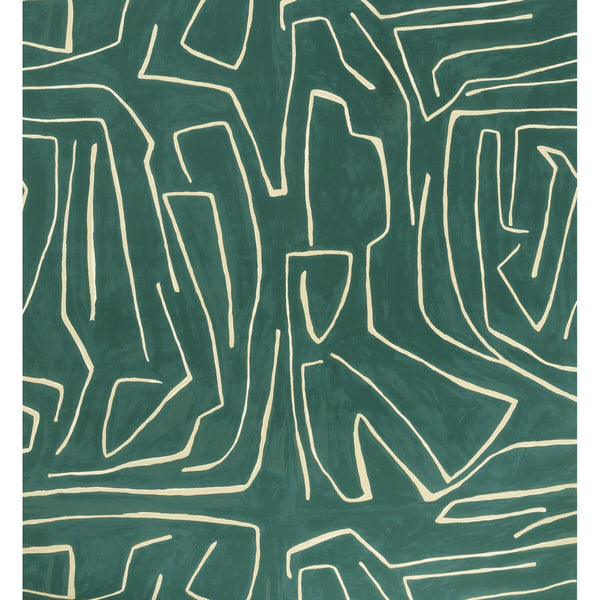 Graffito - Teal/Pearl Teal By Lee Jofa Modern | Kelly Wearstler Wallcoverings Ii |Abstract Modern Wallcovering Murals / Panels