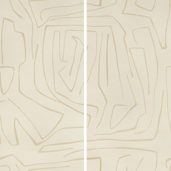 Graffito Ii - Parchment Ivory By Lee Jofa Modern | Kelly Wearstler Wallcoverings Iv |Abstract Modern Wallcovering Murals / Panels