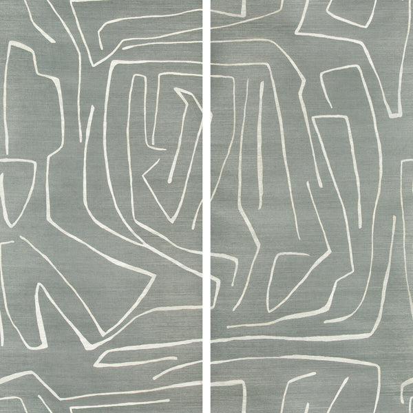 Graffito Ii - Denim Blue By Lee Jofa Modern | Kelly Wearstler Wallcoverings Iv |Abstract Modern Wallcovering Murals / Panels