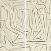 Samples and Purchasing available for Graffito Ii - Ivory/Ebony Ivory By Lee Jofa Modern | Kelly Wearstler Wallpapers Iv |Abstract Modern Wallcovering Murals / Panels at Designer Wallcoverings and Fabrics