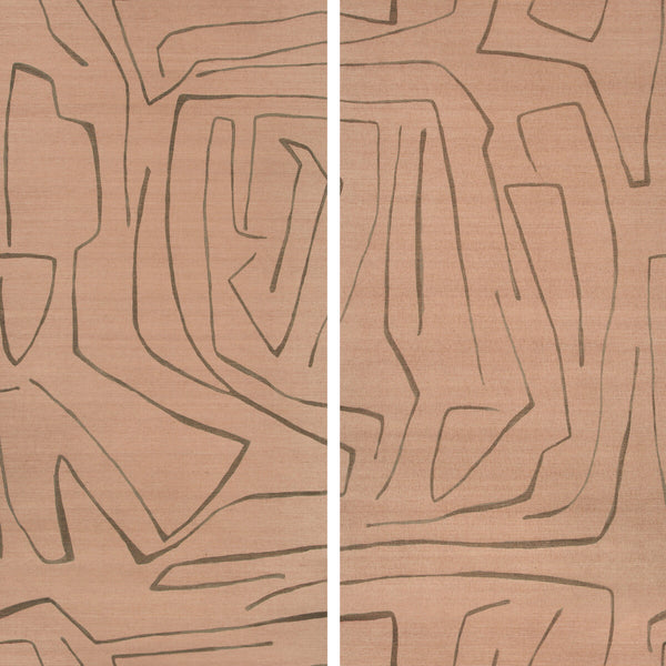 Graffito Ii - Rosa Pink By Lee Jofa Modern | Kelly Wearstler Wallcoverings Iv |Abstract Modern Wallcovering Murals / Panels