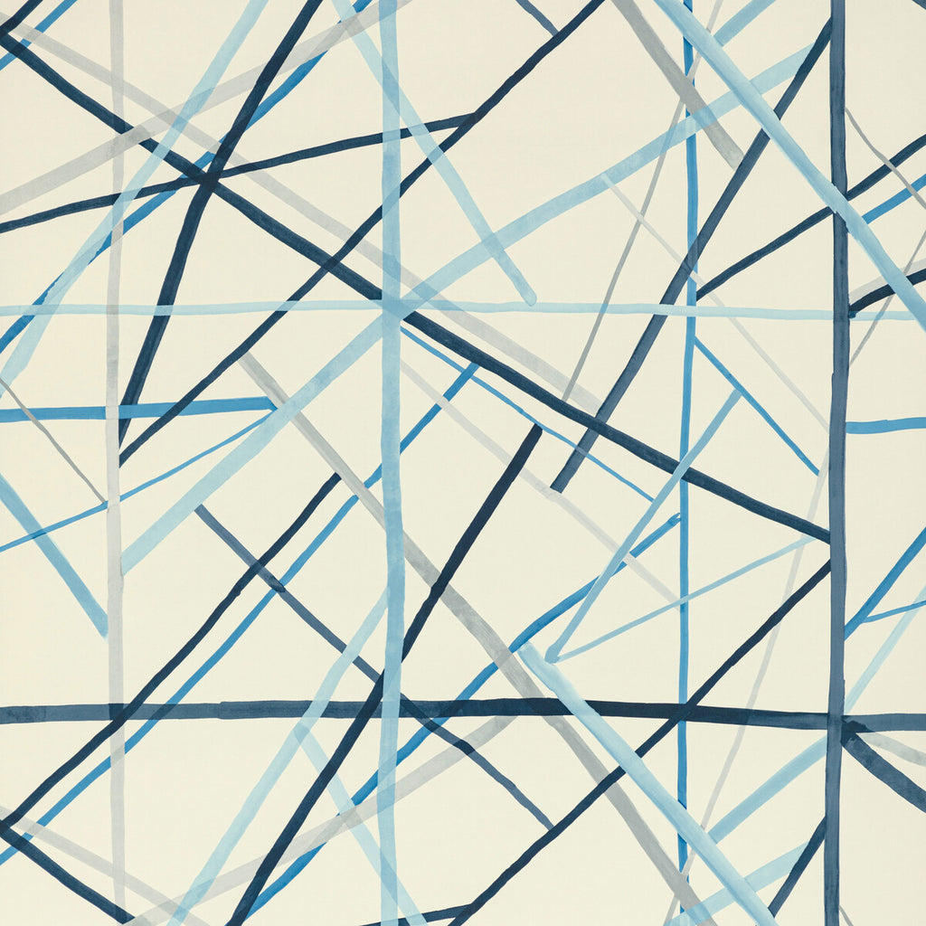 Simpatico Paper - Sky Blue By Lee Jofa Modern | Kelly Wearstler Vi |Abstract Modern Wallcovering