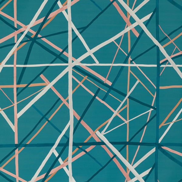 Simpatico Paper - Teal Teal By Lee Jofa Modern | Kelly Wearstler Vi |Abstract Modern Wallcovering