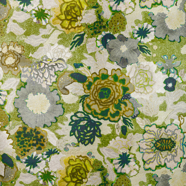 Arioso Paper - Stone/Jade Green By Lee Jofa Modern | Rhapsody Wallcovering | Botanical & Floral Wallcovering Print